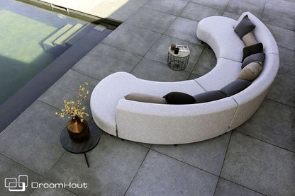 Bubalou Bended Sofa Ronde Loungebank Buiten 6 Zits Showroommodel Buitenbank > buitensofa > outdoor sofa DroomHout