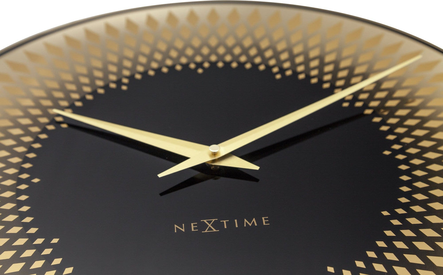 Wall clock - 43 cm - Glass - 'Sahara' Wall clock NeXtime Clocks