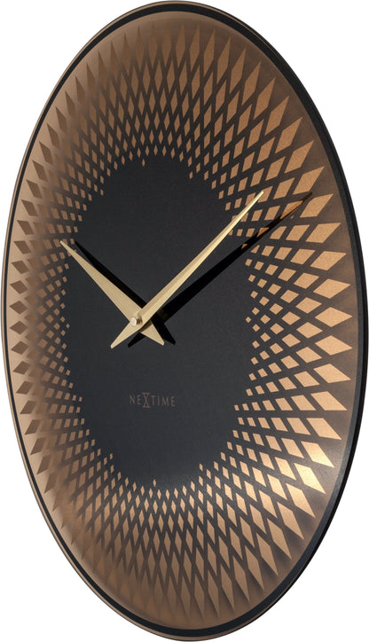 Wall clock - 43 cm - Glass - 'Sahara' Wall clock NeXtime Clocks