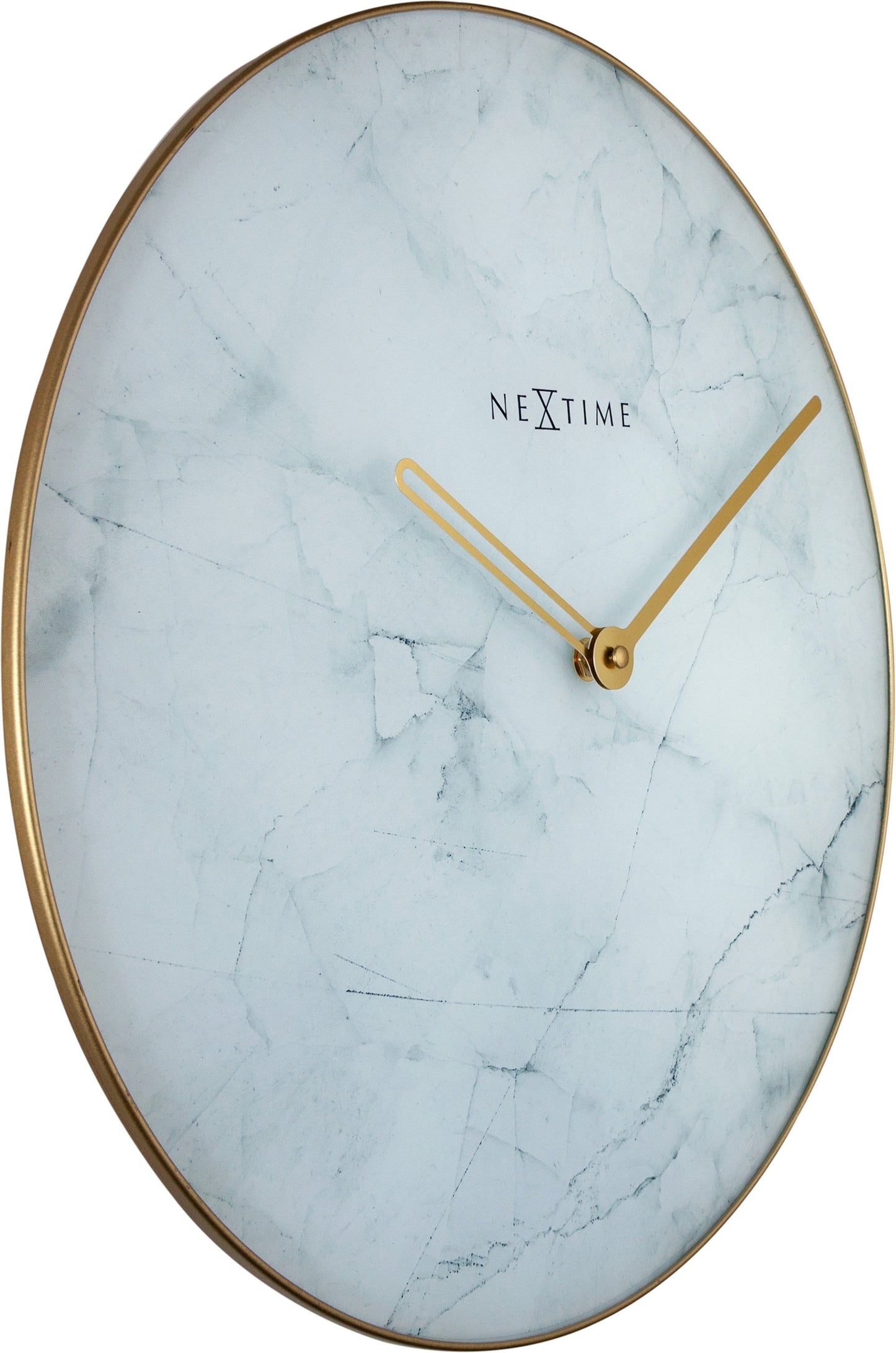 Wall clock - 40 cm - Glass / Metal - 'Marble' Wall clock NeXtime Clocks