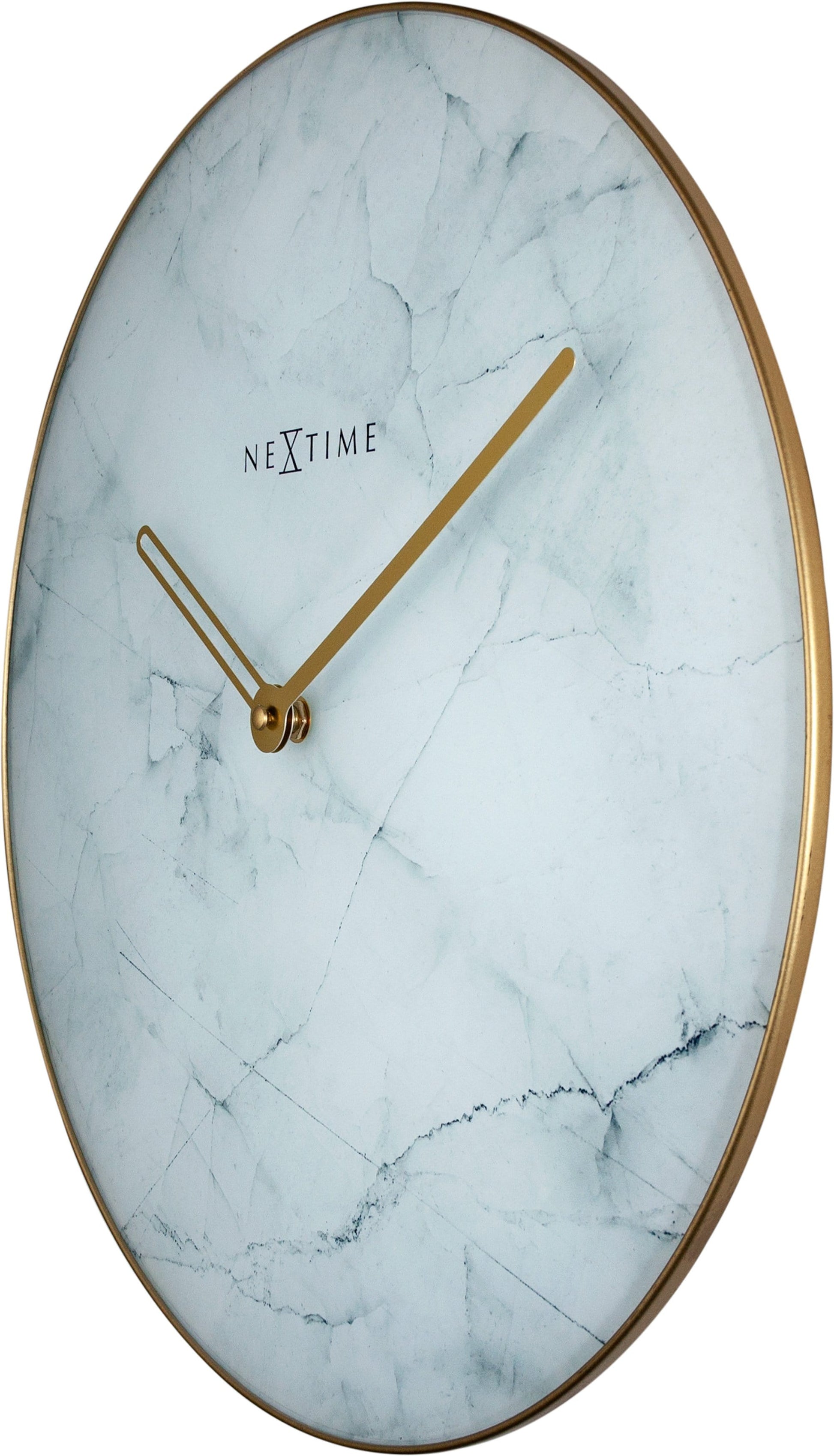 Wall clock - 40 cm - Glass / Metal - 'Marble' Wall clock NeXtime Clocks