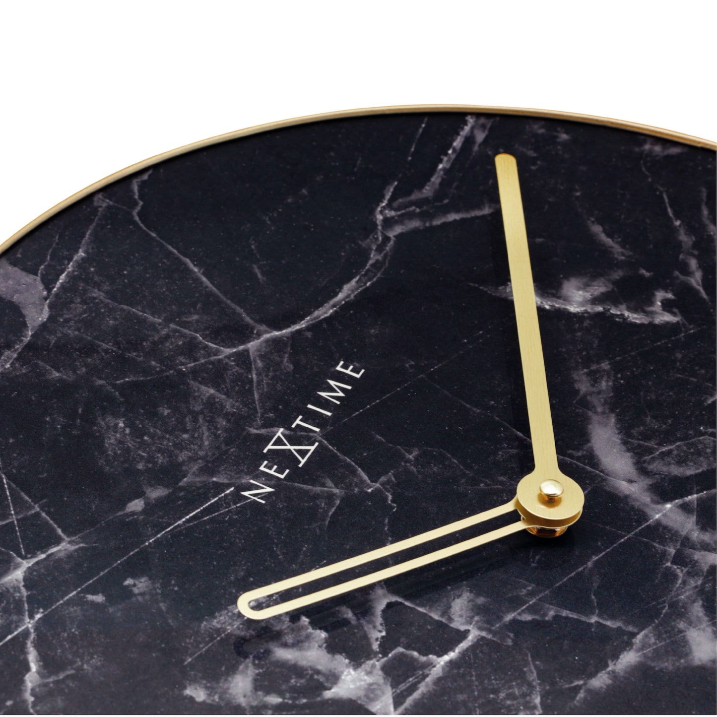 Wall clock - 40 cm - Glass / Metal - 'Marble' Wall clock NeXtime Clocks