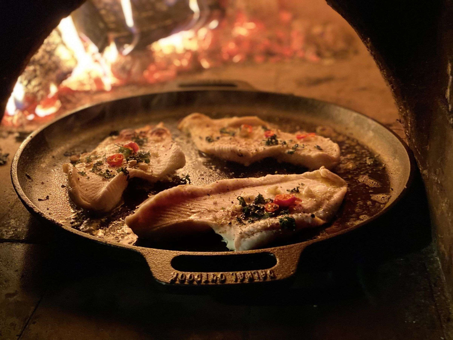 Valhal Gietijzeren koekenpan Plancha met handgrepen 35 cm -