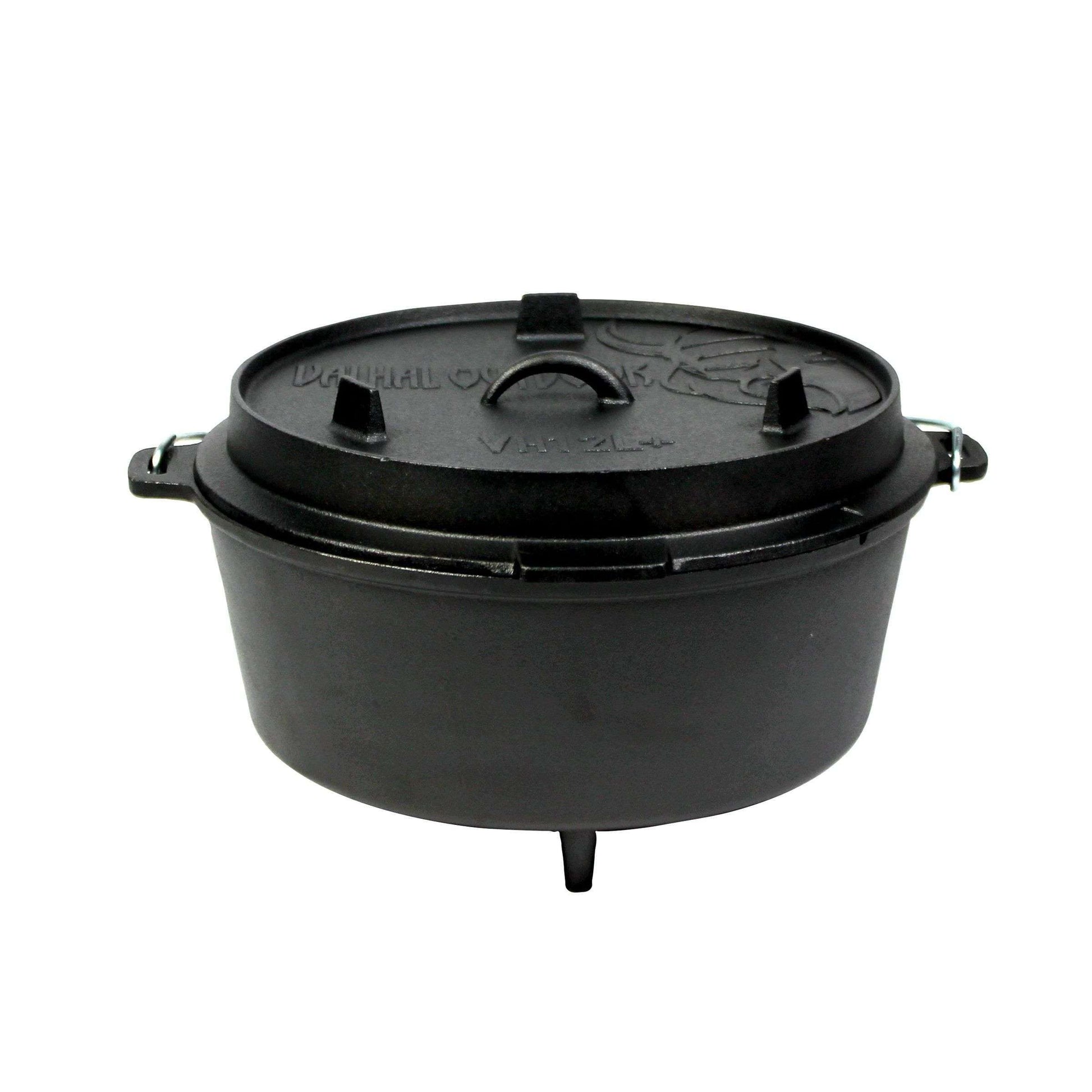 Valhal Dutch Oven Gietijzer met Pootjes Outdoor 12 Liter -