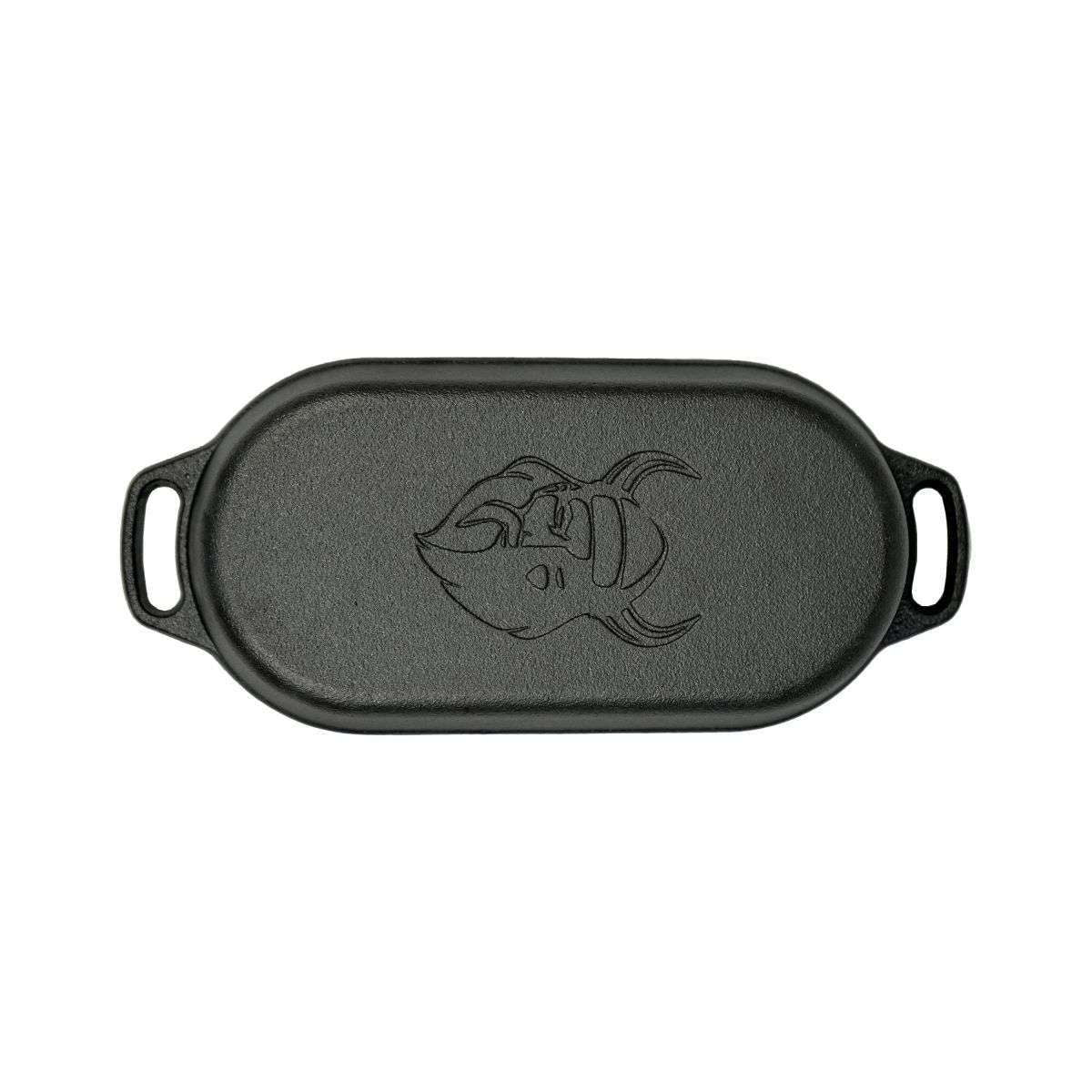 Valhal Nederlandse Oven Braadpan Gietijzer met Grill Deksel Ovaal 1 Liter -