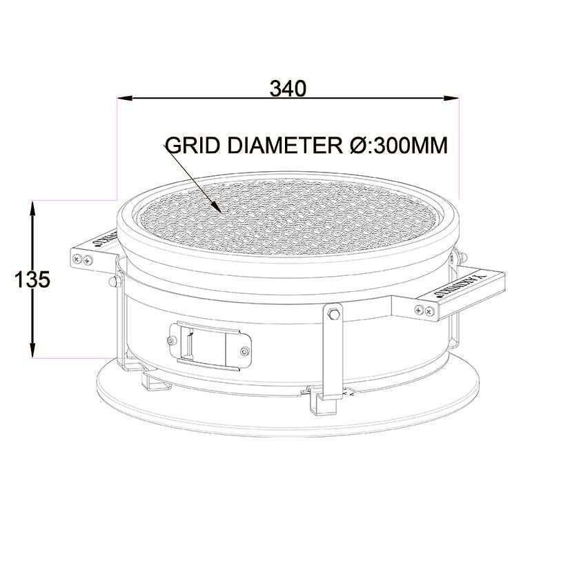Yakiniku Tafelgrill Shichirin Rond -