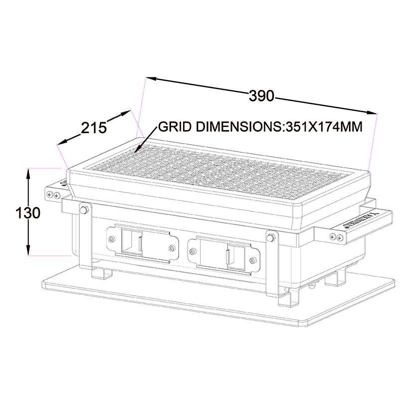 Yakiniku Shichirin Tafelgrill Rechthoekig -