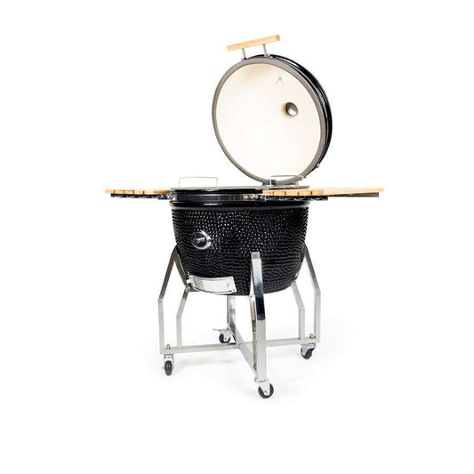 Yakiniku BBQ Kamado 24" XXL Pro Set met Onderstel- Zijtafels en Hoes -
