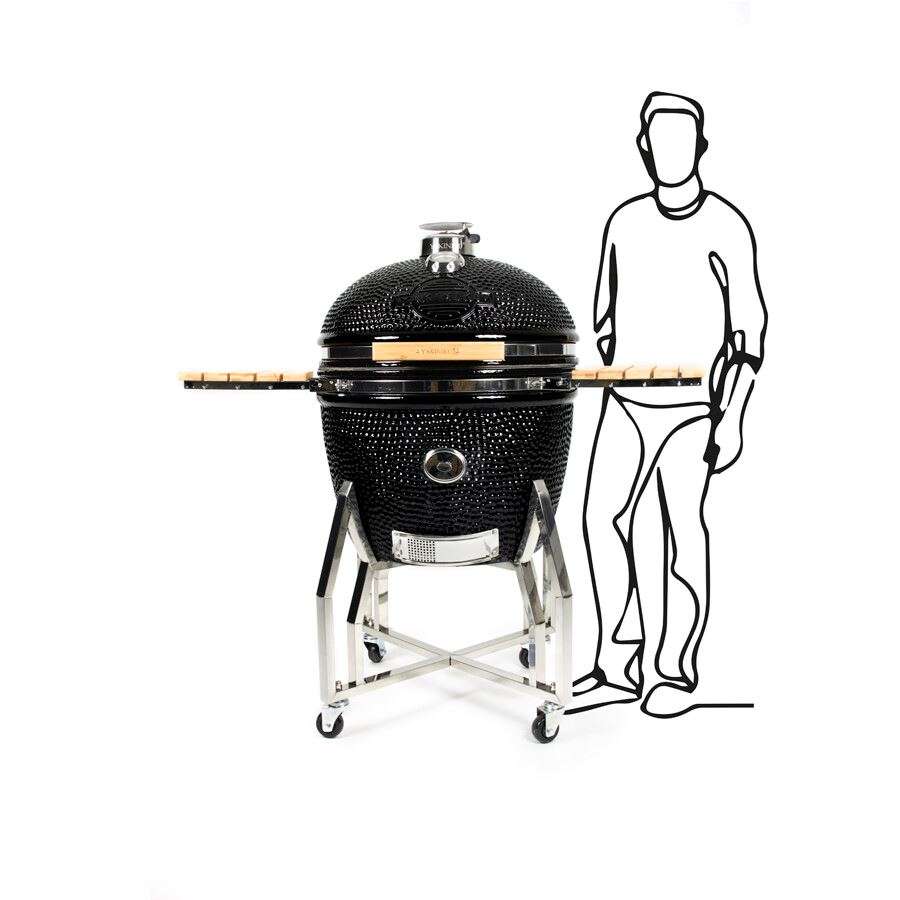 Yakiniku BBQ Kamado 24" XXL Pro Set met Onderstel- Zijtafels en Hoes -