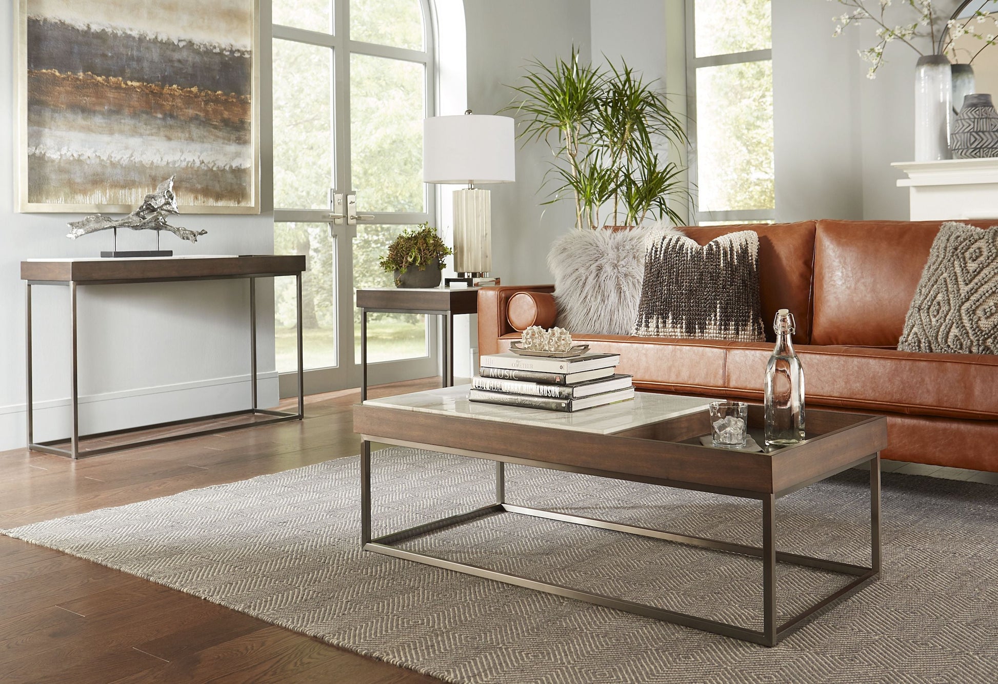 Modus Furniture International Ennis bijzettafel in bruin sabel -