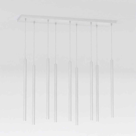 SELTER 9 GRIJS pendant light; gray minimalist fixture with 9 vertical rods by Daza-living