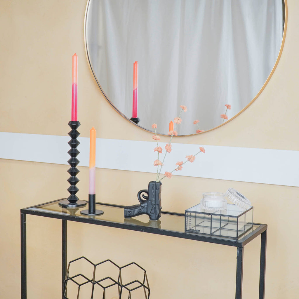 Housevitamin Vaas - Geweer - Keramiek - Zwart - 12x5x12cm - Home & Garden > Decor > Vases