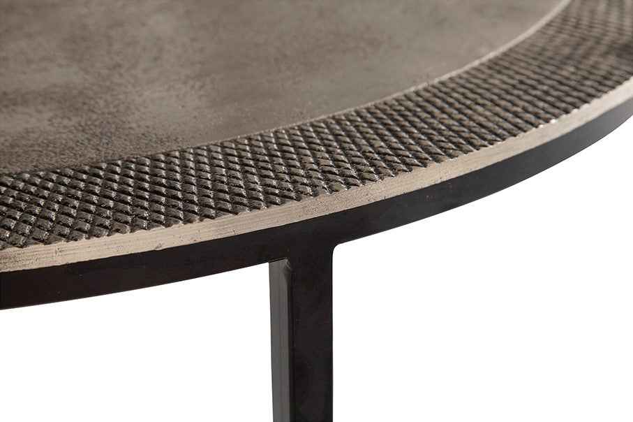 Sochi bijzettafel set van 2, antiek nikkel