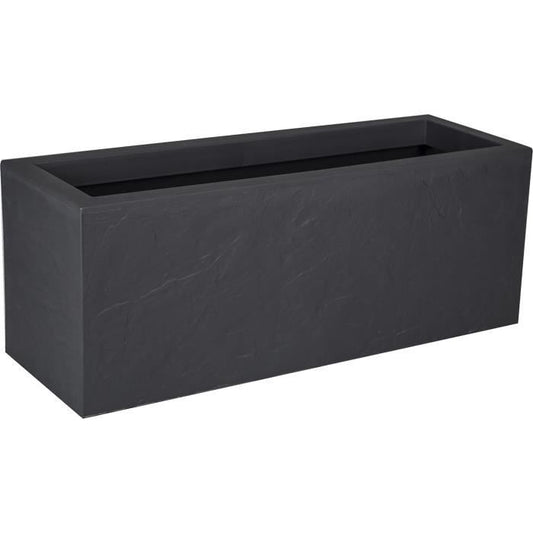 EDA Eda Bloembak Volcania'Up 57 L - Imitatie Steen Decor - 79,5 x 29,5 x 29,5 cm - Antracietgrijs - Home & Garden > Plants