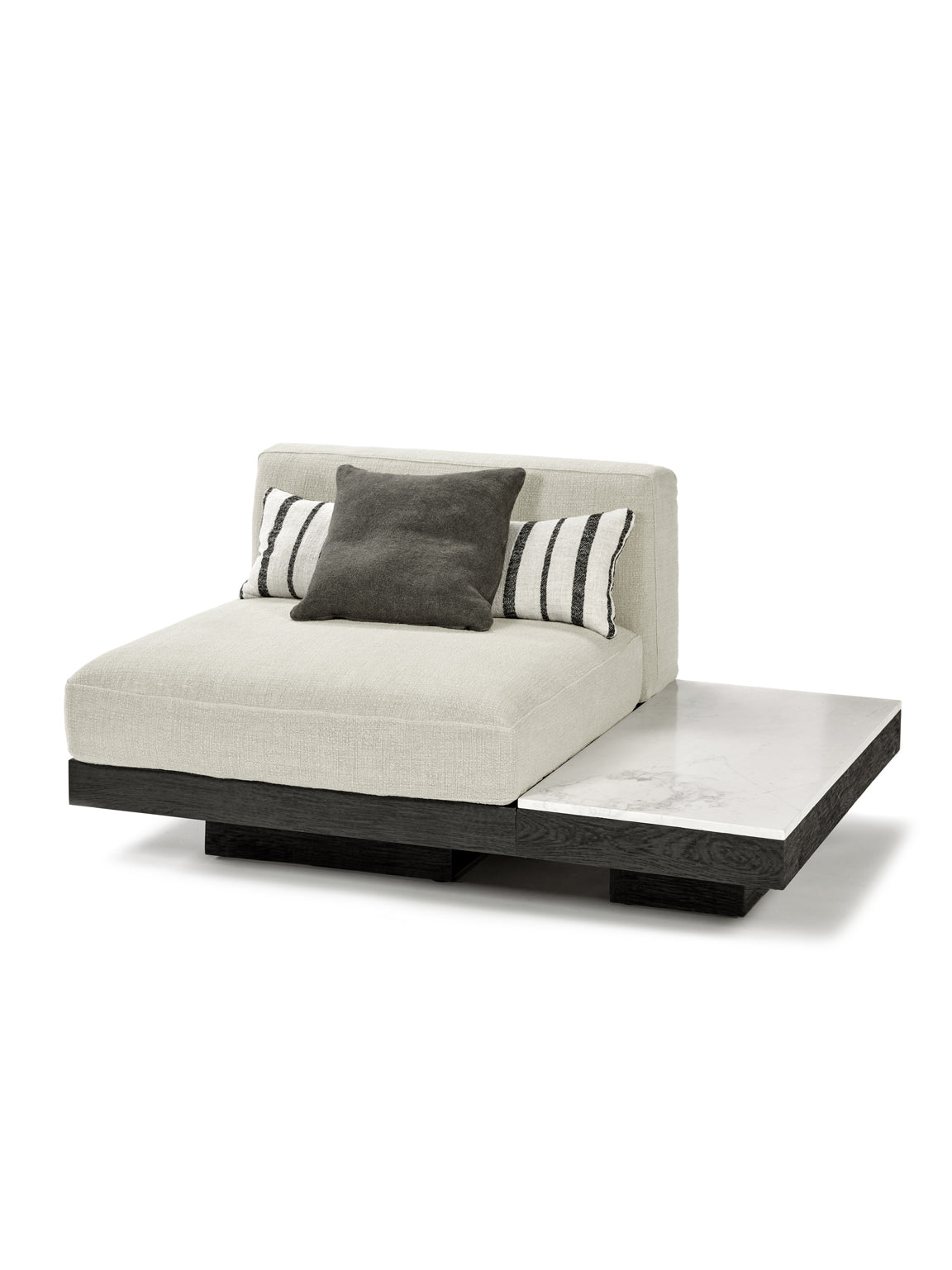 Rudolph Black Beige Sofa Bench