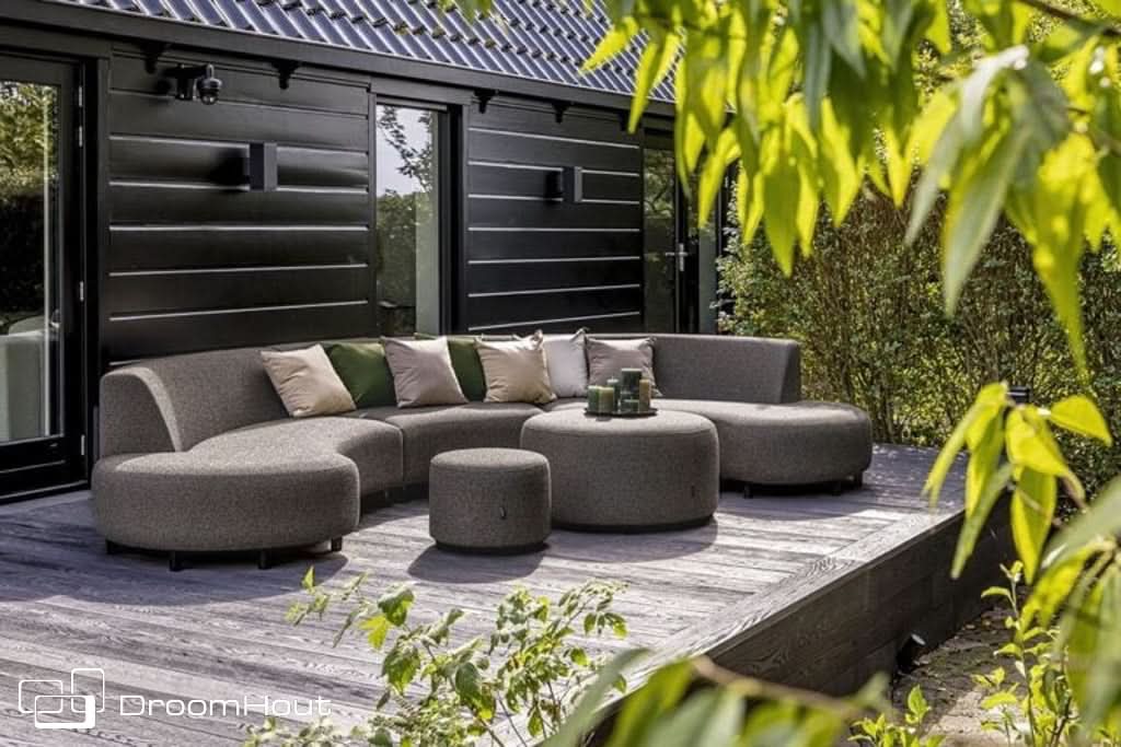 Bubalou Bended Sofa Ronde Loungebank Buiten 6 Zits Showroommodel Buitenbank > buitensofa > outdoor sofa DroomHout