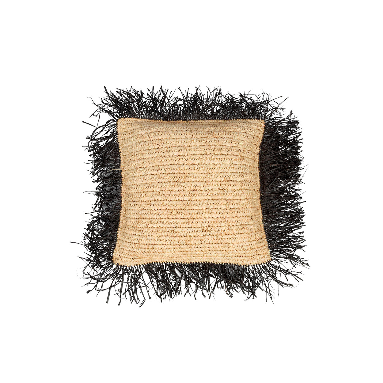 Der Raffia Kissenbezug Quadratisch - Naturschwarz - 40x40