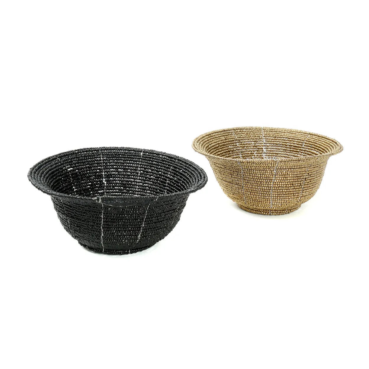 Bazar Bizar De Beaded Bowl Laag - Goud - S - Home & Garden > Decor > Baskets