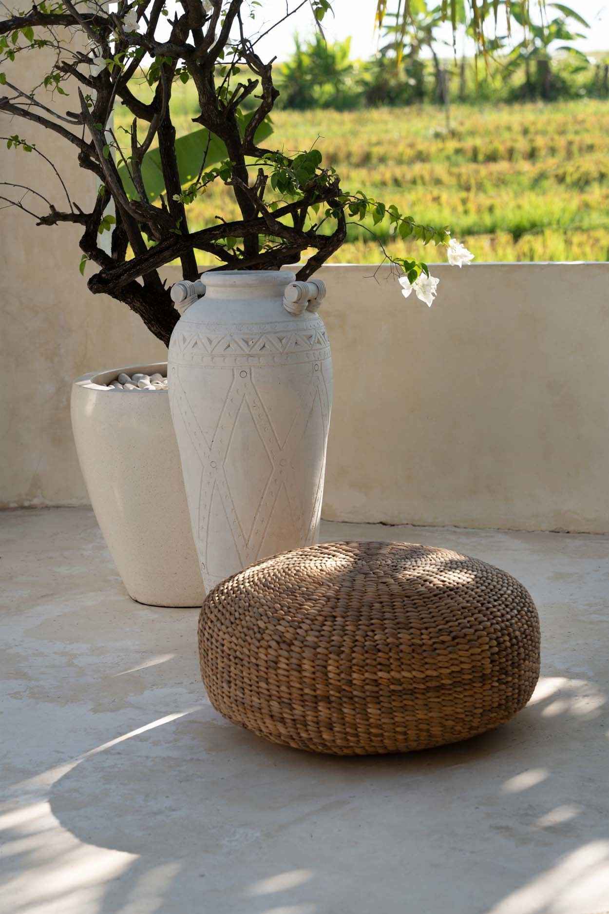De poef van waterhyacint - Naturel - M