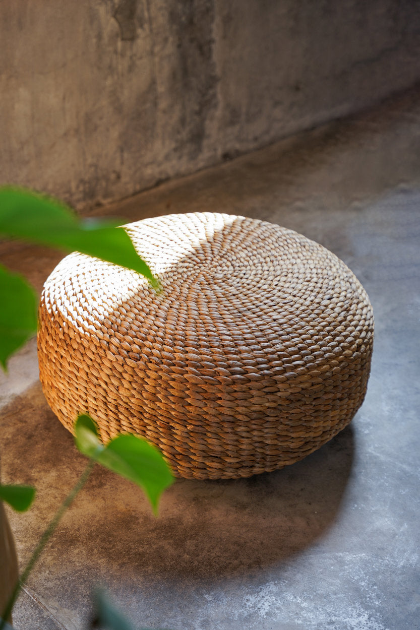 De poef van waterhyacint - Naturel - M