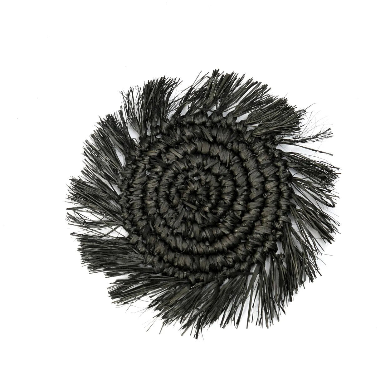 Bazar Bizar De Fringe Raffia Onderzetter - Zwart - Home & Garden > Kitchen & Dining > Tableware > Trivets onderzetter