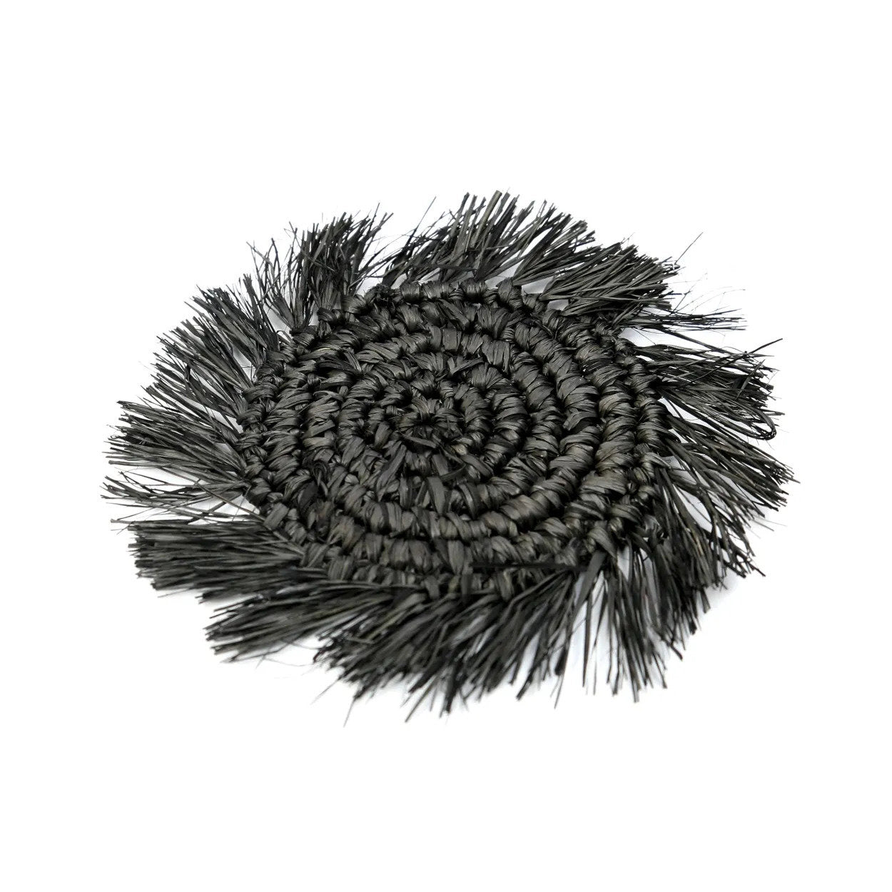 Bazar Bizar De Fringe Raffia Onderzetter - Zwart - Home & Garden > Kitchen & Dining > Tableware > Trivets onderzetter