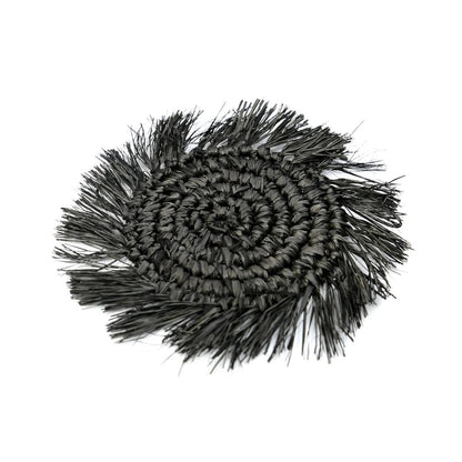 Bazar Bizar De Fringe Raffia Onderzetter - Zwart - Home & Garden > Kitchen & Dining > Tableware > Trivets onderzetter