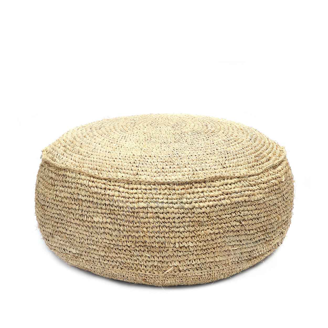 De Raffia Flores Poef - Naturel