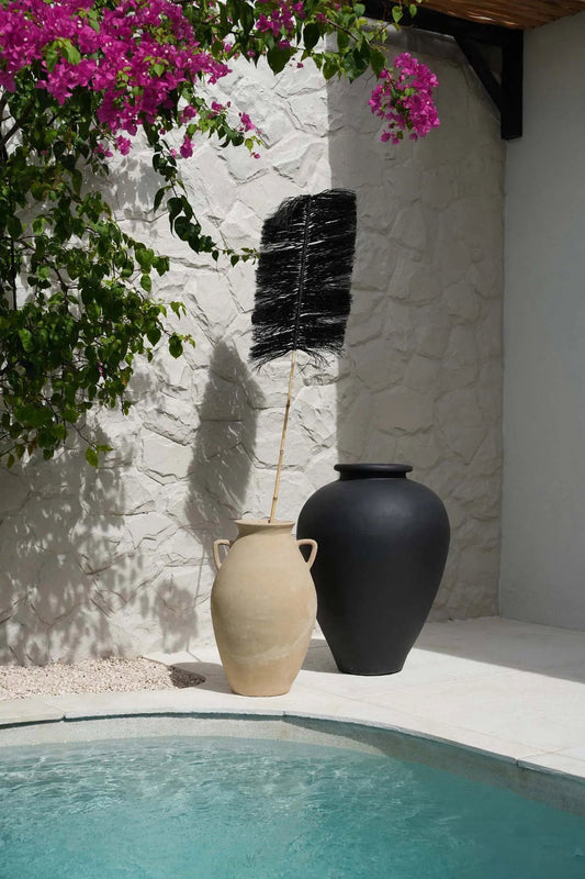 Bazar Bizar De Raffia Palmeira - Zwart - Home & Garden > Decor