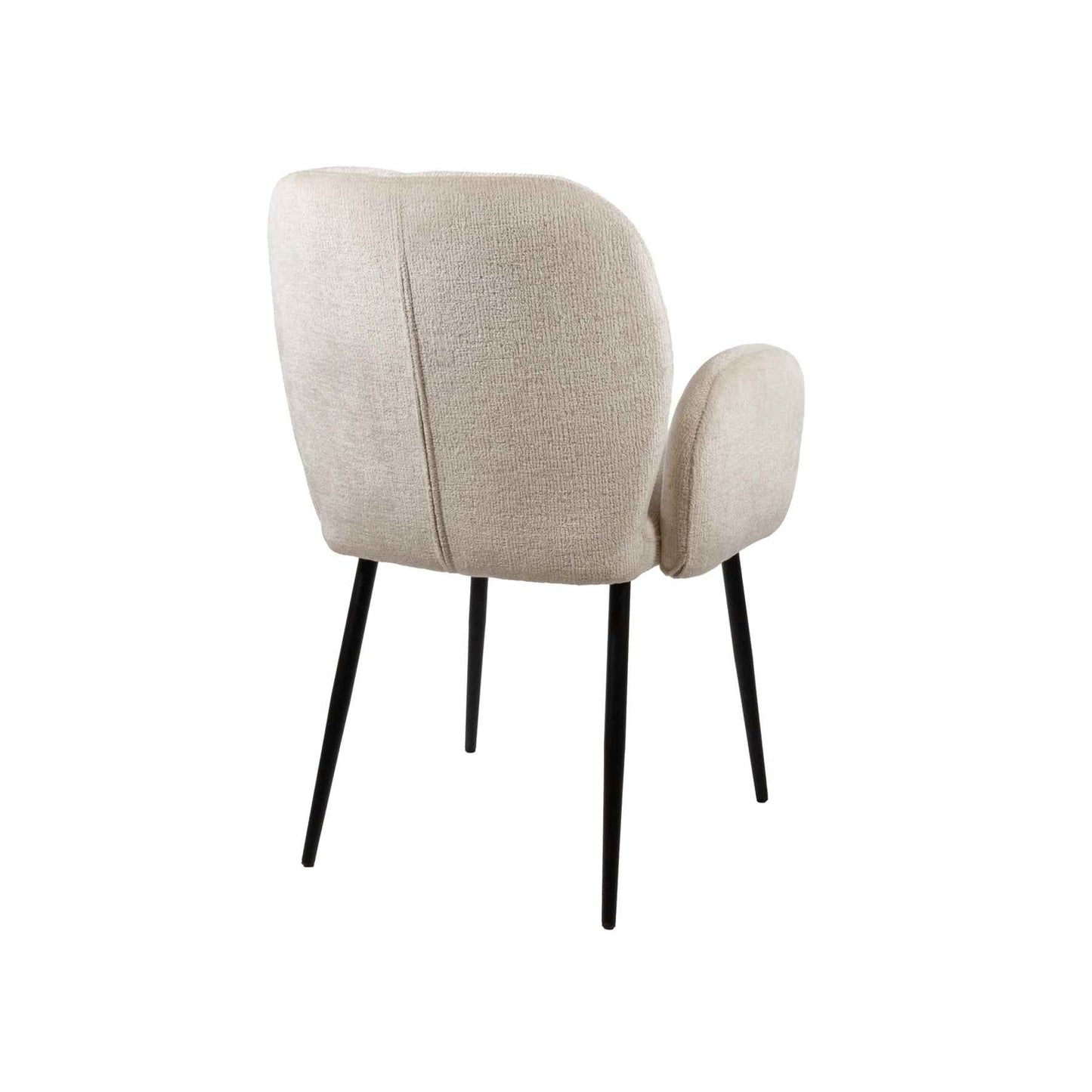 Bobby eetkamerstoel - met armleuningen - Perfecte Harmonie - Ivoor 02 (set van 2)