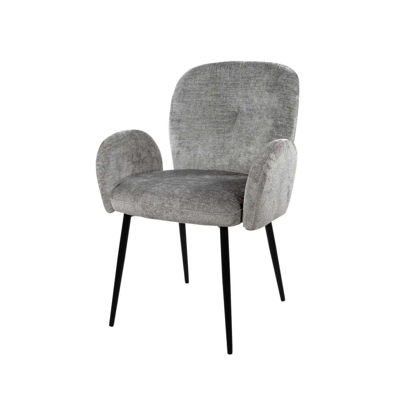 Bobby eetkamerstoel - met armleuning - Perfect Harmony - lichtgrijs 85 (set van 2)