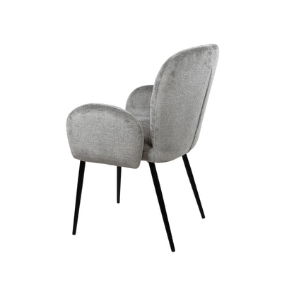 Bobby eetkamerstoel - met armleuning - Perfect Harmony - lichtgrijs 85 (set van 2)