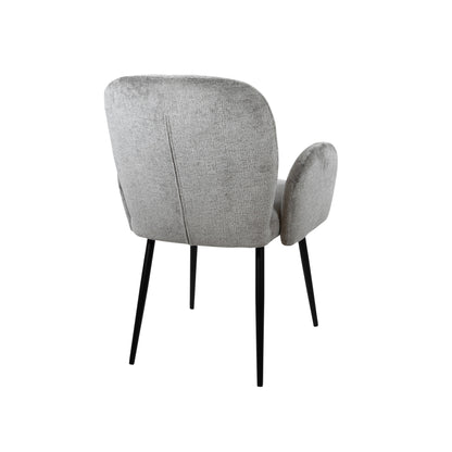 Bobby eetkamerstoel - met armleuning - Perfect Harmony - lichtgrijs 85 (set van 2)