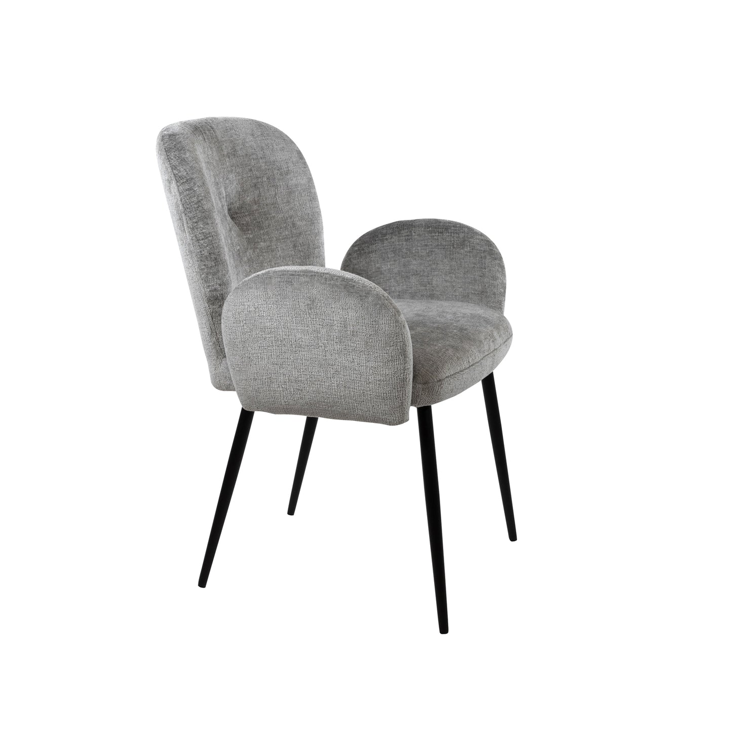 Bobby eetkamerstoel - met armleuning - Perfect Harmony - lichtgrijs 85 (set van 2)