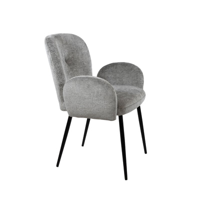 Bobby eetkamerstoel - met armleuning - Perfect Harmony - lichtgrijs 85 (set van 2)