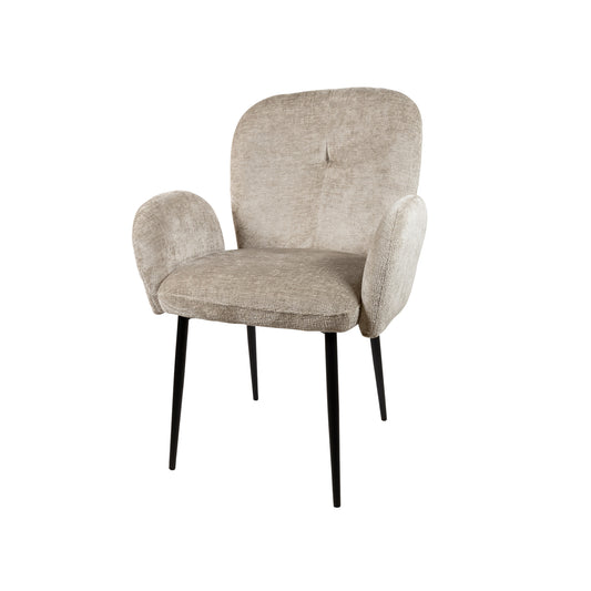 Bobby eetkamerstoel - met armleuning - Perfect Harmony - Liver 04 (set van 2)