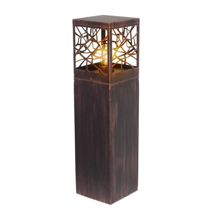 BRILLIANT - WHITNEY Outdoor Post Light - rust color - metal/plastic E27 1x52W