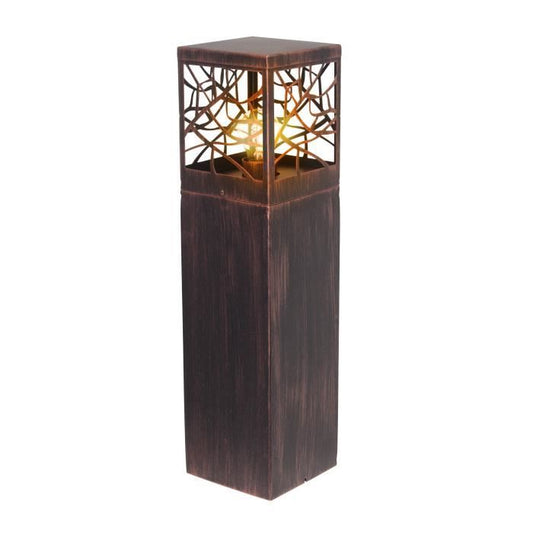 BRILLIANT - WHITNEY Outdoor Post Light - rust color - metal/plastic E27 1x52W