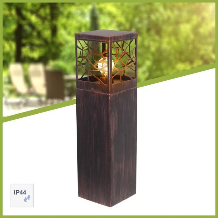 BRILLIANT - WHITNEY Outdoor Post Light - rust color - metal/plastic E27 1x52W