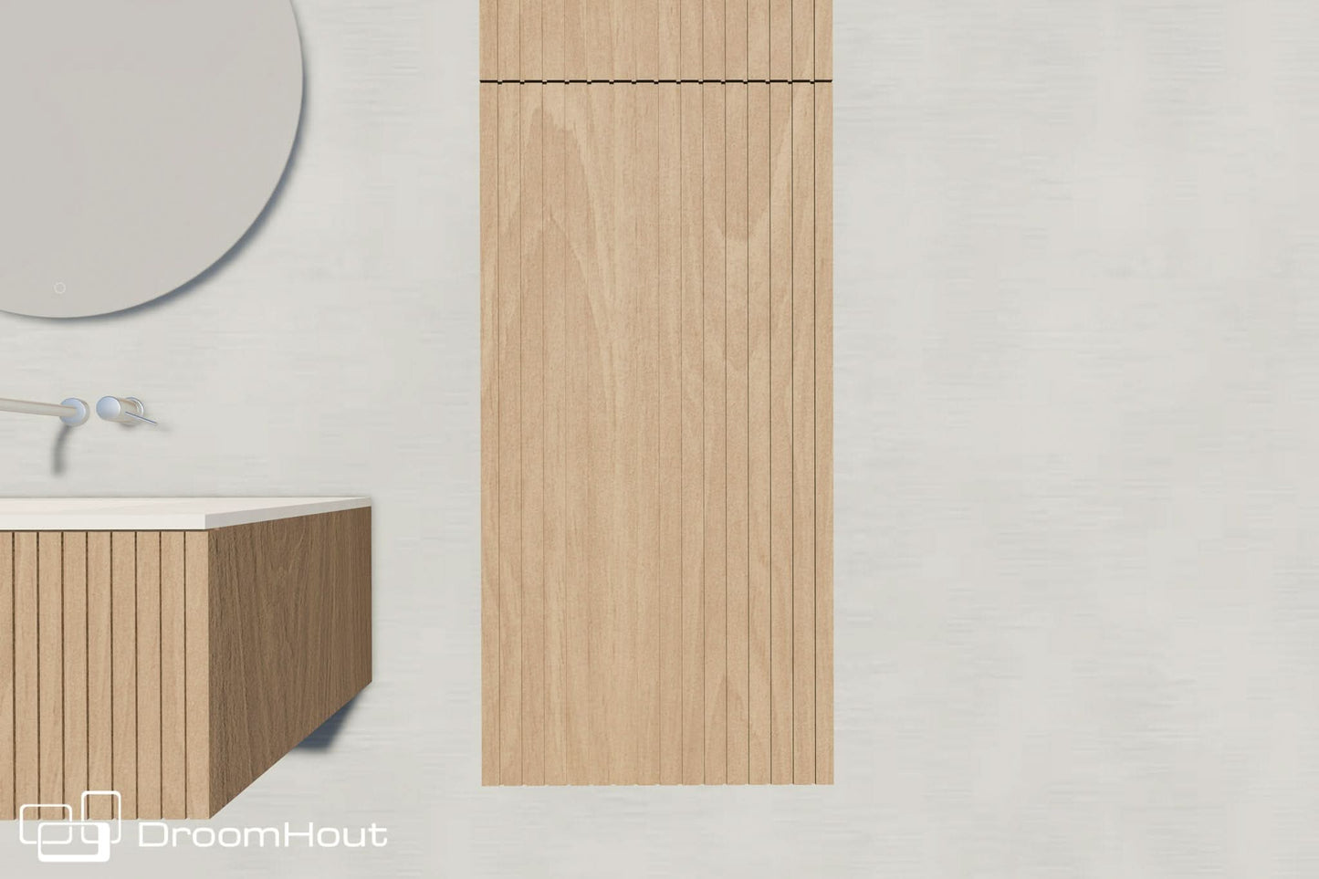 Houten badkamerkast Palm en Wave DroomHout