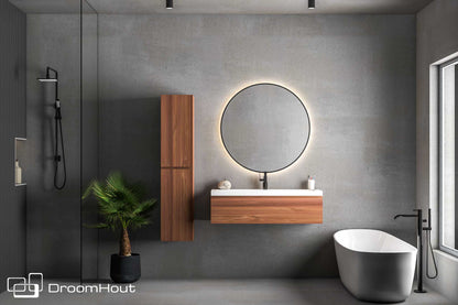 Badkamermeubel DroomHout Aqua warm noten lak geen kraangat warm noten lak geen kraangat Badkamermeubel DroomHout