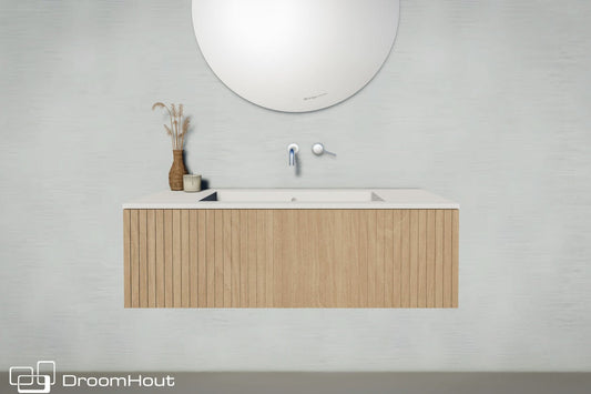 Houten Badkamerset Palm Van Massief Hout Voor Badkamer Met Opbergruimte Luxe Badkamerset DroomHout