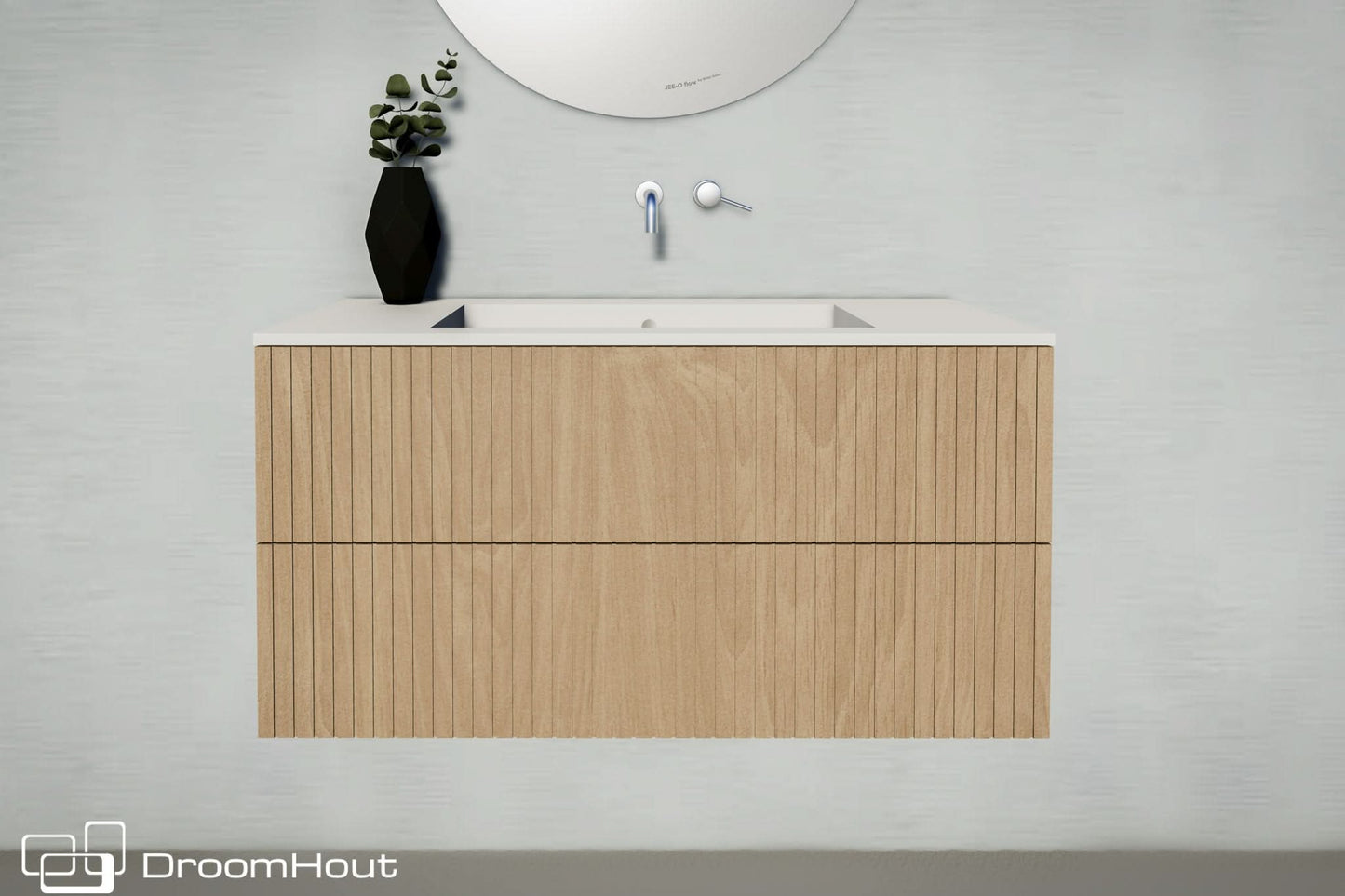 Houten badkamerset Wave Badkamerset DroomHout