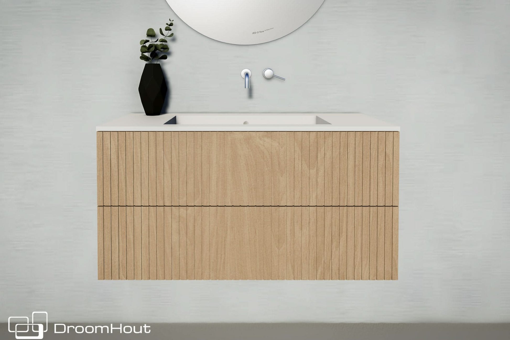 Houten badkamerset Wave Badkamerset DroomHout