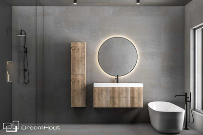 Badkamermeubel DroomHout Immaculate 60 x 47 cm (enkele bak) grijs eiken lak 60 x 47 cm (enkele bak) grijs eiken lak DroomHout