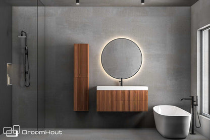 Badkamermeubel DroomHout Immaculate 60 x 47 cm (enkele bak) warm noten lak 60 x 47 cm (enkele bak) warm noten lak DroomHout