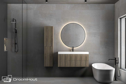 Badkamermeubel DroomHout Immaculate 60 x 47 cm (enkele bak) blank noten lak 60 x 47 cm (enkele bak) blank noten lak DroomHout