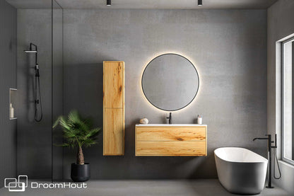 Badkamermeubel DroomHout Silence warm eiken lak zonder kraangat warm eiken lak zonder kraangat Badkamermeubel DroomHout