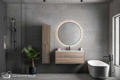 Badkamermeubel DroomHout Silence blank noten lak zonder kraangat blank noten lak zonder kraangat Badkamermeubel DroomHout