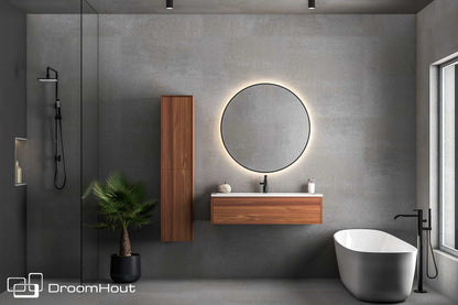 Badkamermeubel DroomHout Spa warm noten lak zonder kraangat warm noten lak zonder kraangat Badkamermeubel DroomHout